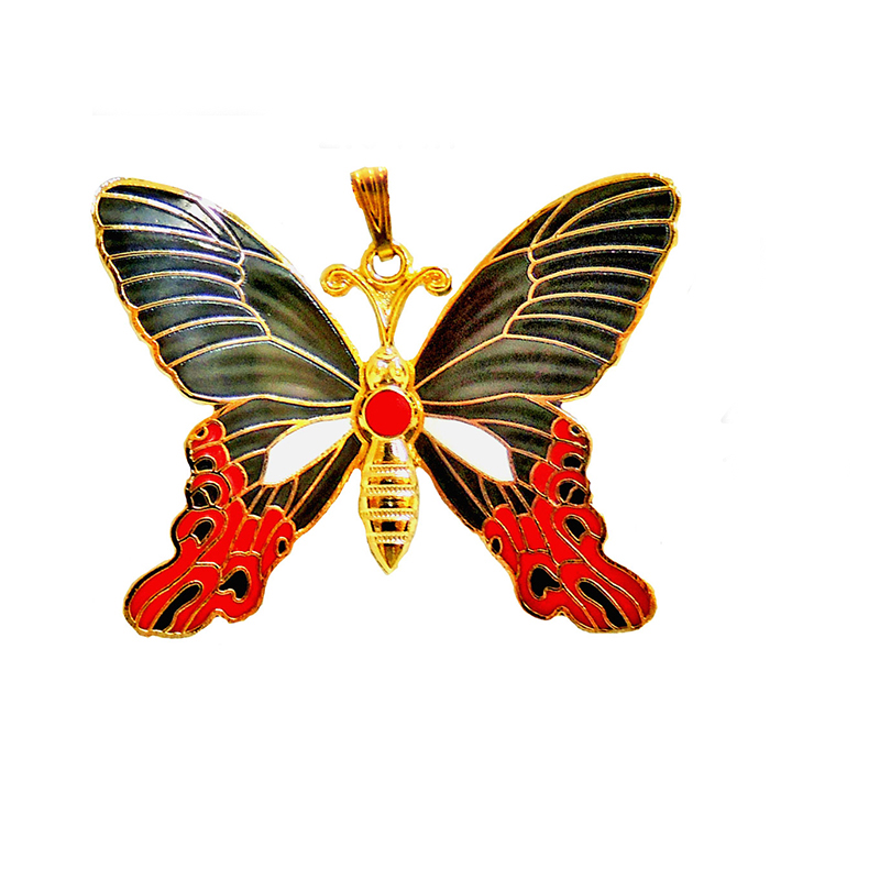 Formosa Butterfly Enamel Necklace